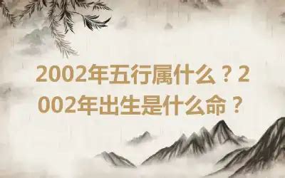 2002年出生|2002年是什么年 2002年出生是什么命